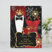 Christmas Corporate Formal Gala Red Tux 招待状 (スタンド正面)