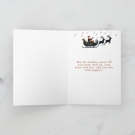 Christmas Country Home Sunset カード (内部)