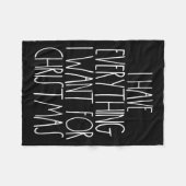 Christmas Couple Shirt Funny Xmas Matching I Have フリースブランケット (正面(横))