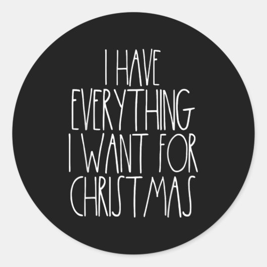 Christmas Couple Shirt Funny Xmas Matching I Have ラウンドシール (正面)