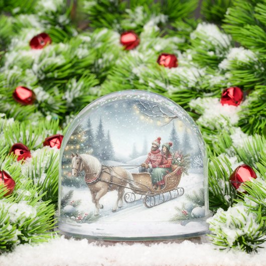 Christmas Couple Sleigh with Horse  (クリスマス)
