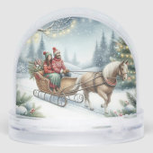  Christmas Couple Sleigh with Horse  (裏面)
