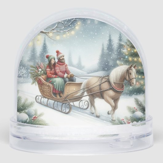  Christmas Couple Sleigh with Horse  (裏面)