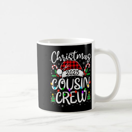 Christmas Cousin Crew 2025 Family Matching Xmas Pa コーヒーマグカップ (右)
