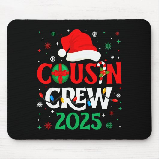 Christmas Cousin Crew 2025 Xmas Funny Matching Fam マウスパッド (正面)