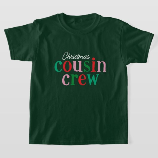 Christmas Cousin Crew Matching Family Tシャツ (レイダウン)