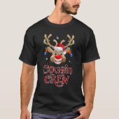 Christmas Cousin Crew Reindeer Matching Pajama Tシャツ (正面)