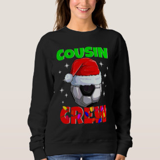 Christmas Cousin Crew Soccer Ball Pajamas Family X スウェットシャツ