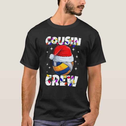 Christmas Cousin Crew Volley Ball Pajamas Family X Tシャツ (正面)