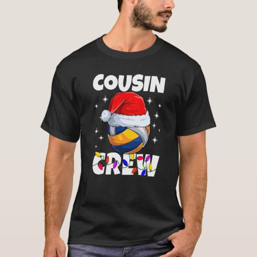 Christmas Cousin Crew Volley Ball Pajamas Family X Tシャツ (正面)