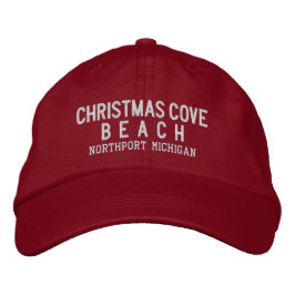 Christmas Cove Beach Michigan Baseball Hat 刺繍入りキャップ