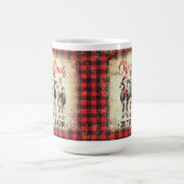 Christmas Cow Heifer Farmhouse Mug, Gift for Her コーヒーマグカップ (中央)
