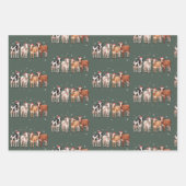 Christmas Cow Lover Gift Funny Holiday Farm ラッピングペーパーシート (正面)