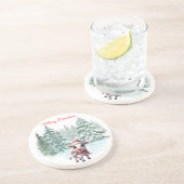 Christmas Cow Sandstone Coaster コースター (側面)