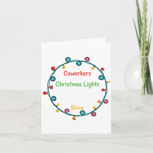 Christmas Coworkers Are Like Christmas Lights Funn カード (正面)