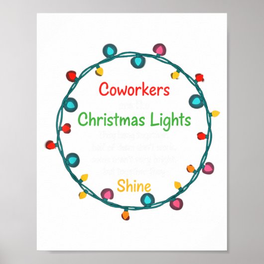 Christmas Coworkers Are Like Christmas Lights Funn ポスター (正面)