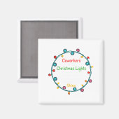 Christmas Coworkers Are Like Christmas Lights Funn マグネット (正面/裏面)