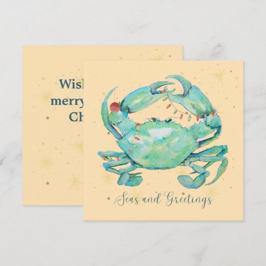 Christmas Crab Beach シーズンカード (正面/裏面)