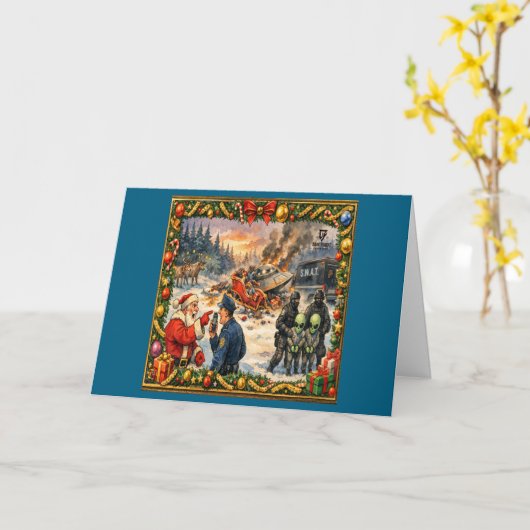 Christmas Crash Greeting Card カード (黄色い花)