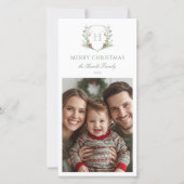 Christmas Crest 2 Photo シーズンカード (正面)