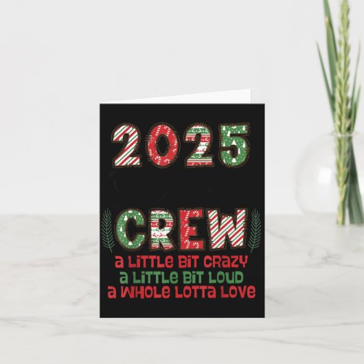 Christmas Crew 2025 Family Christmas Matching Xmas カード (正面)