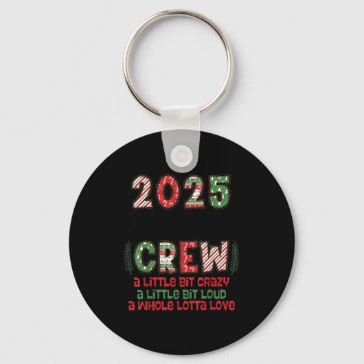 Christmas Crew 2025 Family Christmas Matching Xmas キーホルダー (正面)