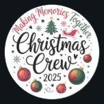 Christmas Crew 2025 Matching Family Groupクリスマス ラウンドシール<br><div class="desc">Christmas Crew 2025 Matching Family Groupクリスマス</div>