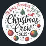 Christmas Crew 2025 Matching Family Groupクリスマス ラウンドシール<br><div class="desc">Christmas Crew 2025 Matching Family Groupクリスマス</div>