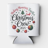 Christmas Crew 2025 Matching Family Groupクリスマス 缶クーラー (正面)