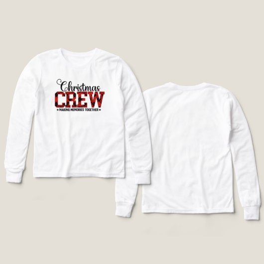 Christmas CREW – Buffalo Plaid Matching Family (デザイン 正面＆背面)