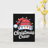 Christmas Crew Matching Family Xmas Party Men Wome カード (黄色い花)