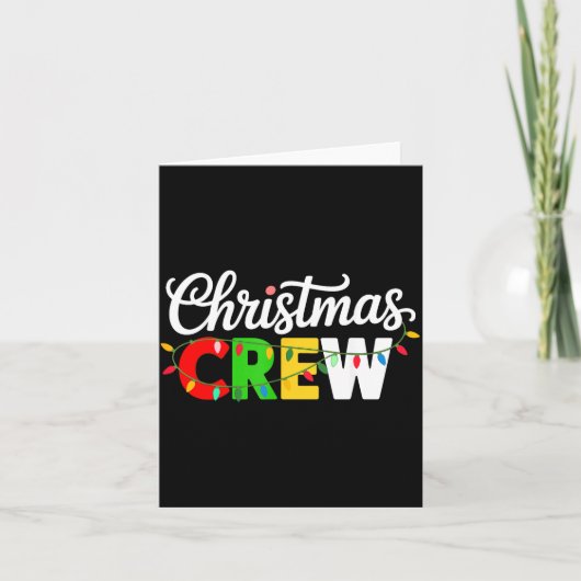 Christmas Crew Matching Family Xmas Party Men Wome カード (正面)