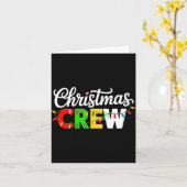 Christmas Crew Matching Family Xmas Party Men Wome カード (黄色い花)