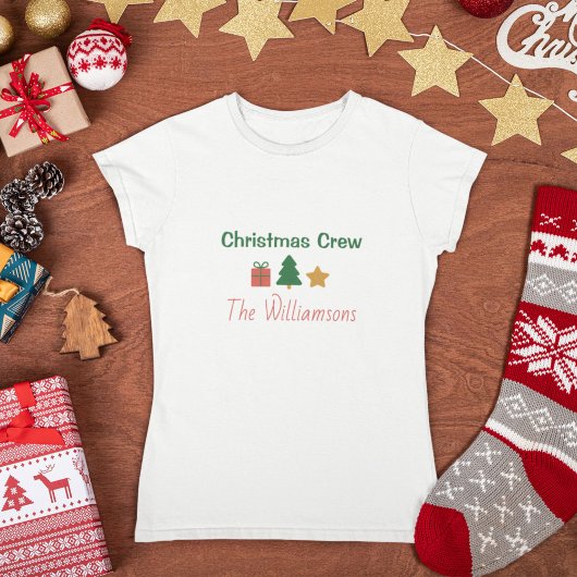 Christmas Crew Personalized Family Holiday Tシャツ