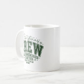 Christmas Crew Personalized Family Name コーヒーマグカップ (正面左)