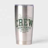 Christmas Crew Personalized Family Name 保温保冷タンブラー (背面)