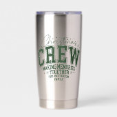 Christmas Crew Personalized Family Name 保温保冷タンブラー (正面)
