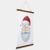 Christmas Crew Santa Head Wall Art Print 吊り下げ型タペストリー (傾斜あり)