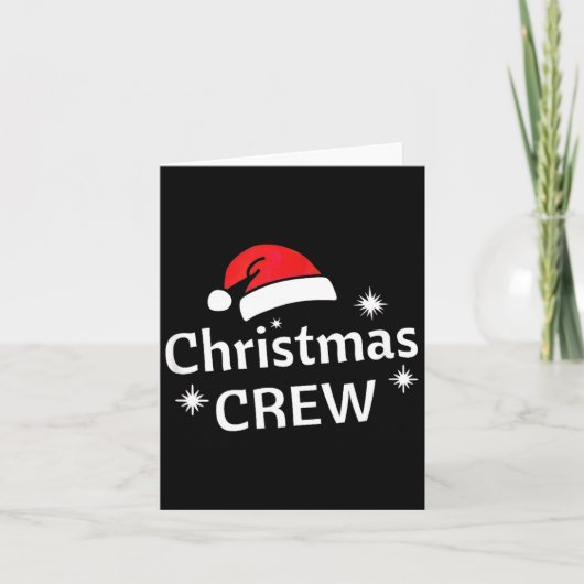 Christmas Crew Santa's Hat Merry Xmas  カード (正面)