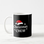 Christmas Crew Santa's Hat Merry Xmas  コーヒーマグカップ (左)