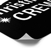 Christmas Crew Santa's Hat Merry Xmas  ポスター (角)