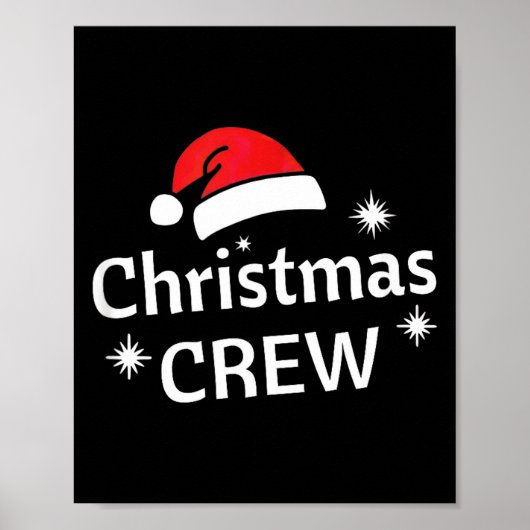 Christmas Crew Santa's Hat Merry Xmas  ポスター (正面)