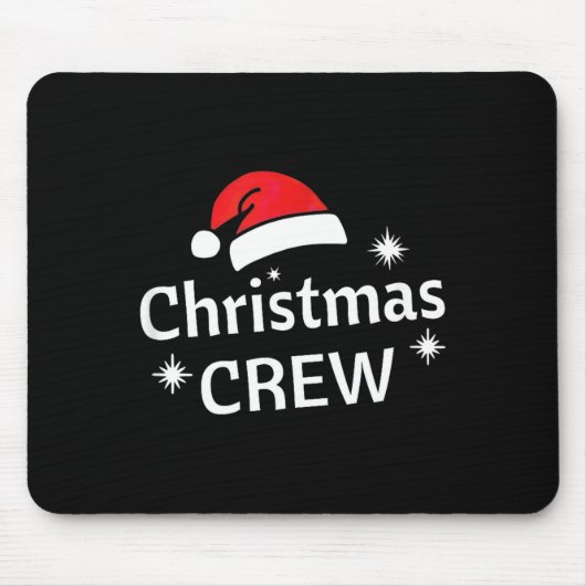 Christmas Crew Santa's Hat Merry Xmas  マウスパッド (正面)