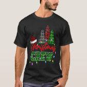 Christmas Crew Three Tree Buffalo Plaid Matching F Tシャツ (正面)