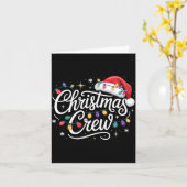 Christmas Crew Xmas Lights Family Matching Pajamas カード (黄色い花)