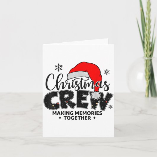 Christmas Crew Xmas Lights Family Matching Pajamas カード (正面)