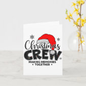 Christmas Crew Xmas Lights Family Matching Pajamas カード (黄色い花)