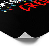 Christmas Crew Xmas Lights Family Matching Pajamas ポスター (角)