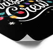 Christmas Crew Xmas Lights Family Matching Pajamas ポスター (角)