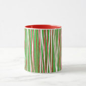 Christmas Crisscross, red and green マグカップ (中央)